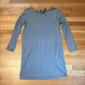 Paraphrase Heather Gray dress with tie back size medium